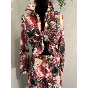 NWT Pretty Little Things 2 Pc Outfit Rose Femme Renaissance US 8 UK 12 EU 40